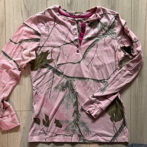 Realtree Pink and Green Camo Long Sleeve Tee